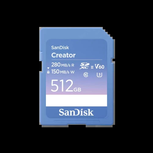 TARJETA SANDISK CREATOR SD UHS-II​ 512GB (Espera 4 dias)