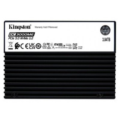 Kingston Technology 3,84TB DC3000ME U.2 PCIe 5.0 NVMe TCG Opal SSD para empresas (Espera 4 dias)