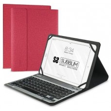 SUBBLIM Funda con Teclado KEYTAB PRO BLUETOOTH 10,1" Red (Espera 4 dias)