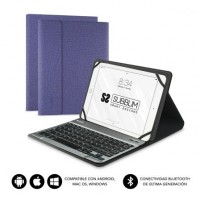 FUNDA + TECLADO TABLET KEYTAB PRO BLUETOOTH 10.1"" MORADO SUBBLIM (Espera 4 dias)