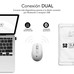 SUBBLIM Rat&oacute;n CURVE ERGO DUAL MOUSE BATTERY WHITE (Espera 4 dias)
