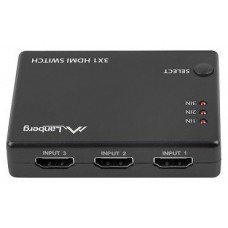 SWITCH VIDEO LANBERG 3 X HDMI + MICRO USB NEGRO CONTROL REMOTO