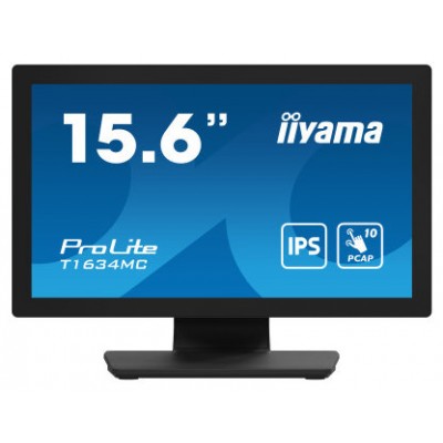 iiyama ProLite T1634MC-B1S pantalla para PC 39,6 cm (15.6") 1920 x 1080 Pixeles Full HD LED Pantalla táctil Negro (Espera 4 dias)