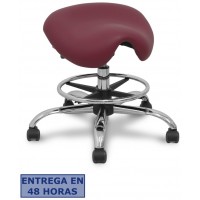 PIQUERAS Y CRESPO Taburete Zarza sin respaldo similpiel granate.