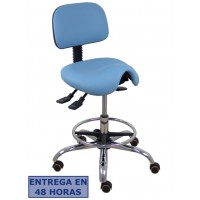 PIQUERAS Y CRESPO Taburete Zarza similpiel azul claro