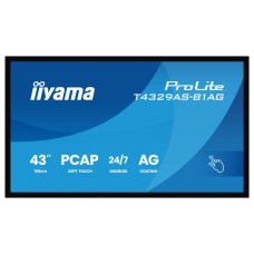 MONITOR IIYAMA 43" ALL-IN-ONE PCAP INTERACTIVE/ ANDROID 14 OS/ 3840 x 2160/ 450CD/M² WITH TOUCH/ HDMI X2 + USB-C/RS-232C X1/ WiFi 5 - 2.4G / 5G/ RAM: 4GB, ROM: 32GB/ TOUCH THROUGH-GLASS (T4329AS-B1AG) (Espera 4 dias)