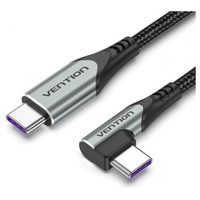 CABLE USB-C/M ANGULO RECTO A USB-C/M 0.50 M 100W GRIS VENTION (Espera 4 dias) CABLE USB-C/M ANGULO RECTO A USB-C/M 0.50 M 100W GRIS VENTION (Espera 4 dias)