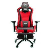 Talius silla Caiman V2 gaming black/red, reposapies, 4D, Frog, base metal, ruedas 75mm silicona, gas