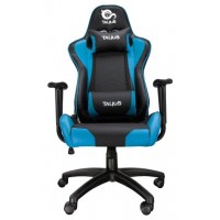 Talius silla Gecko V2 gaming negra/azul, brazos fijos, butterfly, base nylon, ruedas nylon, gas clas