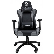 Talius silla Gecko V2 gaming negra/gris, brazos fijos, butterfly, base nylon, ruedas nylon, gas clas