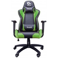 Talius silla Gecko V2 gaming negra/verde, brazos fijos, butterfly, base nylon, ruedas nylon