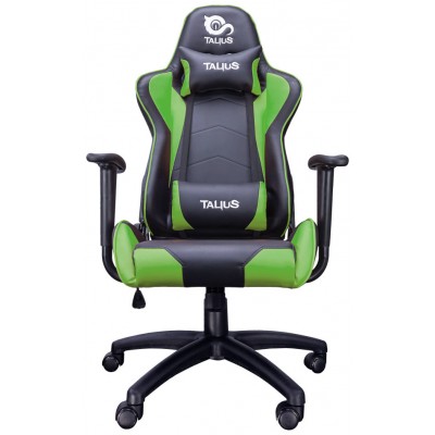 Talius silla Gecko V2 gaming negra/verde, brazos fijos, butterfly, base nylon, ruedas nylon