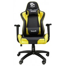 Talius silla Gecko V2 gaming negra/amarilla, brazos fijos, butterfly, base nylon, ruedas nylon, gas