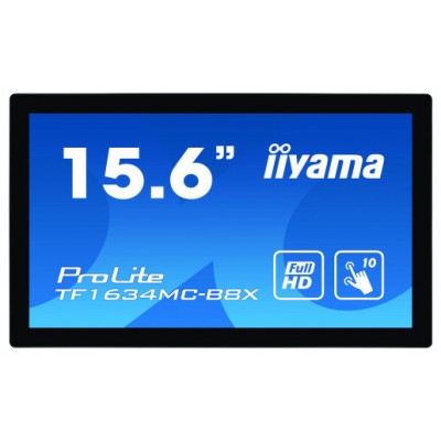 iiyama ProLite TF1634MC-B8X monitor pantalla táctil 39,6 cm (15.6") 1920 x 1080 Pixeles Multi-touch Multi-usuario Negro (Espera 4 dias)