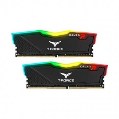 DDR4 TEAMGROUP T-FORCE DELTA RGB 8GB X2 3200 NEGRO DDR4 TEAMGROUP T-FORCE DELTA RGB 8GB X2 3200 NEGRO