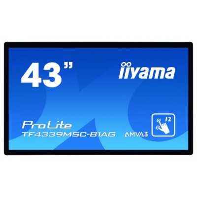 iiyama ProLite TF4339MSC-B1AG monitor pantalla táctil 109,2 cm (43") 1920 x 1080 Pixeles Multi-touch Multi-usuario Negro (Espera 4 dias)