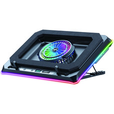 CONCEPTRONIC THYIA04B Base de refrigeracion para portatiles gaming, RGB, espuma sellada y soporte para movil THYIA04B Gaming Laptop Cooling Pad, RGB, Sealed Foa