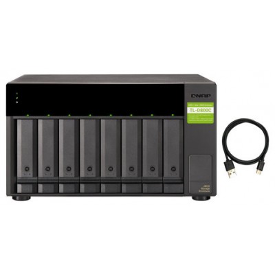 QNAP TL-D800C caja para disco duro externo Carcasa de disco duro/SSD Negro, Gris 2.5/3.5" (Espera 4 dias)