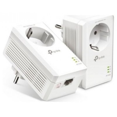TP-LINK AV1000 PASSTHROUGH POWERLINE KIT,  BROADCOM, 1 GIGABIT PORT, 1000MBPS POWERLINE, HOMEPLUG AV2, NEW PLC UTILITY, TWIN PACK (Espera 4 dias)