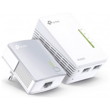 POWERLINE PLC WIFI TP-LINK WPA4221 KIT AV600 300Mbps 2 PUERTOS ETHERNET (Espera 4 dias)