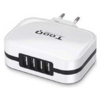 Tooq Cargador de Pared 4x USB 2.0 - Tecnologia AI -