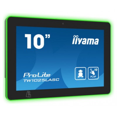 iiyama TW1025LASC-B1PNR pantalla para sala de reuniones 25,6 cm (10.1") 1280 x 800 Pixeles LED 802.11b, 802.11g, Wi-Fi 4 (802.11n) Negro Plástico Bluetooth (Espera 4 dias)