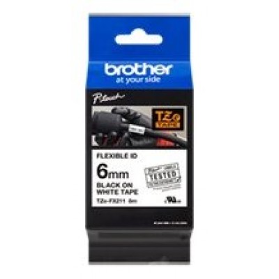 BROTHER CINTA LAMINADA BLANCO/NEGRO FLEXIBLE (Espera 4 dias)