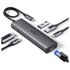 Ugreen REVODOK 6-IN-1 4K@60HZ HDMI ETH DOCK Acoplamiento Base Gris (Espera 4 dias) Ugreen REVODOK 6-IN-1 4K@60HZ HDMI ETH DOCK Acoplamiento Base Gris (Espera 4 dias)
