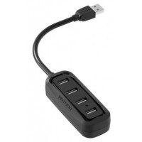 HUB 4 PUERTOS USB 2.0 4xUSB 0.50 M NEGRO VENTION (Espera 4 dias)