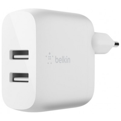 Cargador De Pared Belkin Wcb002vfwh Doble Usb-a Boost