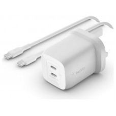 Cargador De Pared Belkin Wch013vf2mwh-b6 Doble Usb-c