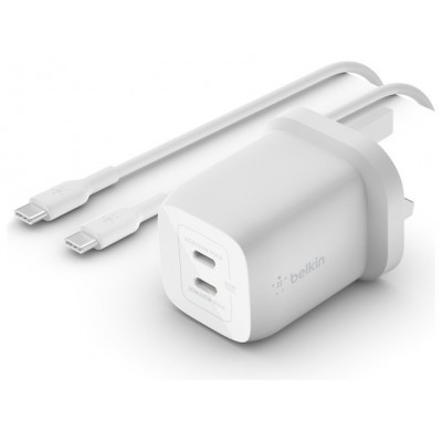 Cargador De Pared Belkin Wch013vf2mwh-b6 Doble Usb-c