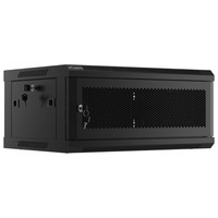 ARMARIO LANBERG MURAL RACK 19 4U 600X450 PUERTA PERFORADA FLAT PACK NEGRO