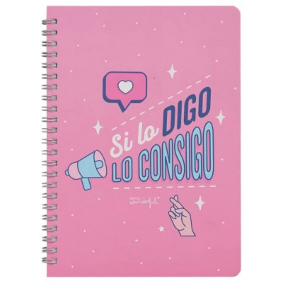 LIBRETA PEQUEÑA - SI LO DIGO, LO CONSIGO MR WONDERFUL WOA11057ES (Espera 4 dias)