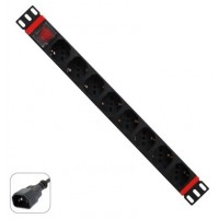 WP WPN-PDU-C01-08 unidad de distribución de energía (PDU) 8 salidas AC 1U Negro, Rojo (Espera 4 dias)