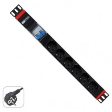 WP WPN-PDU-G02-06 unidad de distribución de energía (PDU) 6 salidas AC 1U Negro, Rojo (Espera 4 dias)