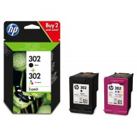 HP OfficeJet 3830 Pack 2 Cartuchos  F6U66AE (nº302) + F6U65AE (nº302)