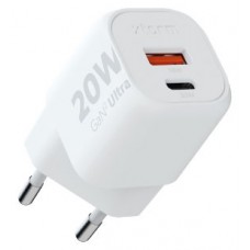 CARGADOR USB DE VIAJE/PARED 20W GAN2 ULTRA WALL TYPE-C/USB 3.0 BLANCO XTORM (Espera 4 dias)