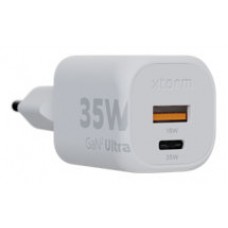 CARGADOR USB DE VIAJE/PARED 35W GAN2 ULTRA WALL TYPE-C/USB 3.0 BLANCO XTORM (Espera 4 dias)